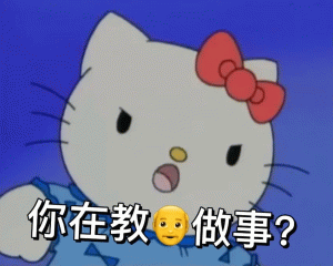 Hello kitty 表情包你在教我做事？