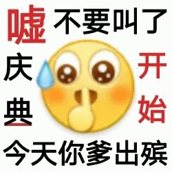 阴阳怪气小黄脸文字表情包嘘不要叫了 庆 典 开始 今天你爹出殡