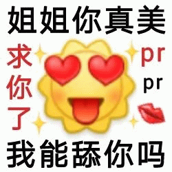 阴阳怪气小黄脸文字表情包姐姐你真美 求你了 pr 我能舔你吗