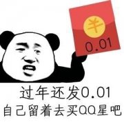 过年还发0.01 自己留着去买QQ星吧表情包